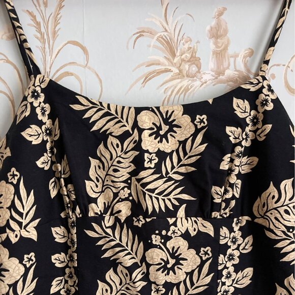 Vtg 90s KYs Empire Waist Maxi Sundress Size Large Hawaiian Floral Made in Hawaii - Picture 4 of 10